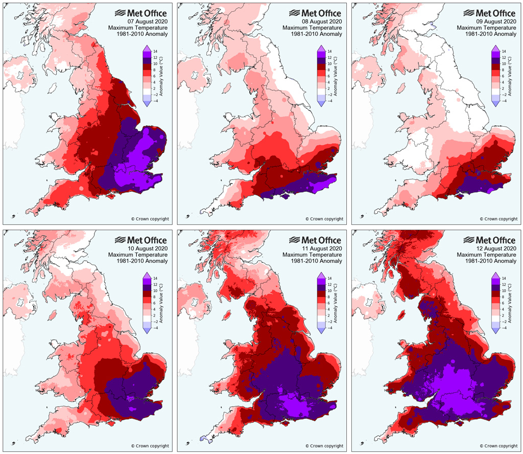 Met Office The UK’s recordbreaking August 2020 heatwave Climate Change